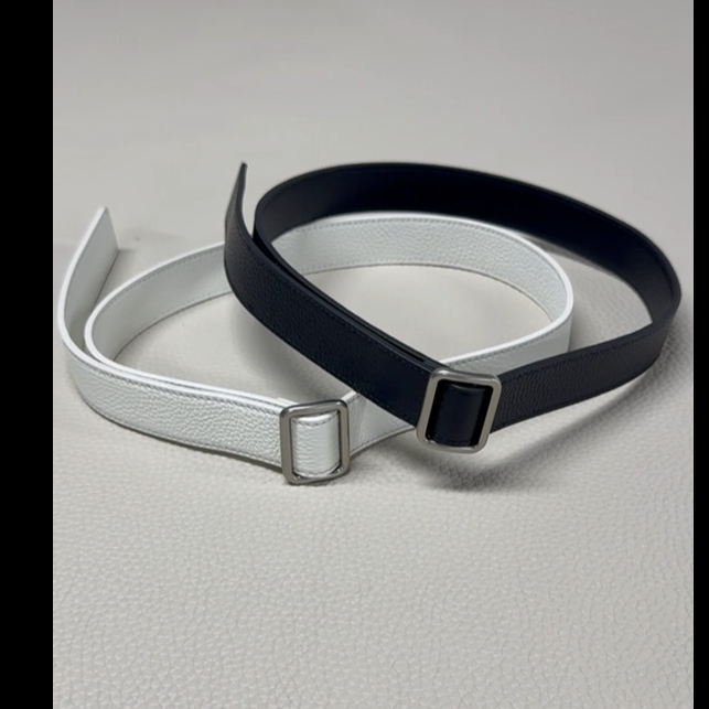 【溯源者】头层牛皮极简风无孔腰带高级感SYZ10012