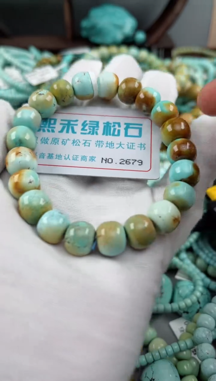 未镶嵌绿松石松石2679