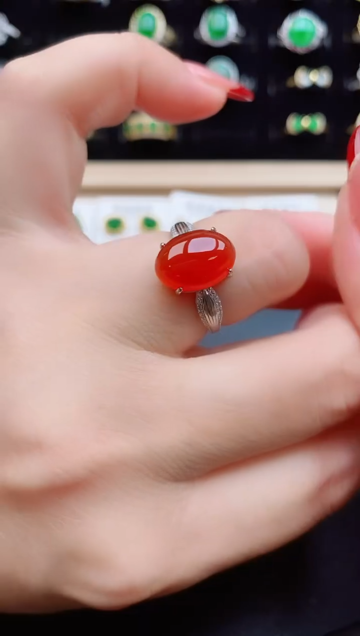 【闪购商品】玛瑙/玉髓戒指未镶嵌1212