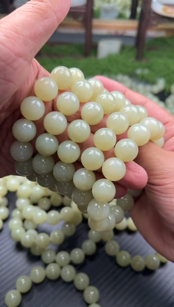 未镶嵌手串和田玉若羌微色差卡14多样性发货拍一发一