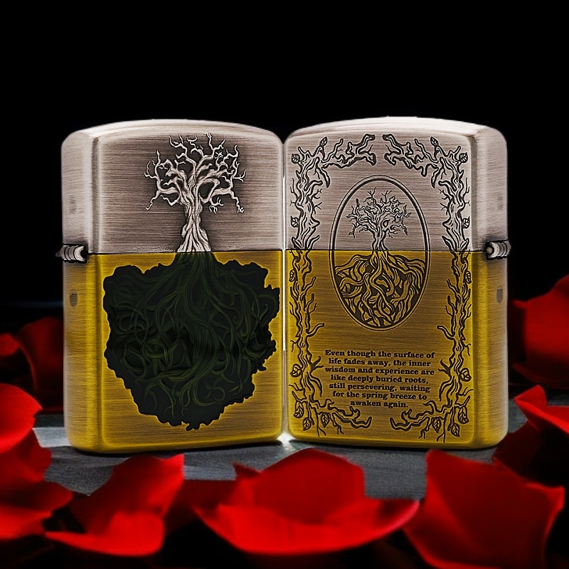 ZIPPO/之宝熏银【生命之树】7盔甲机正品煤油盔甲打火机KF-FD