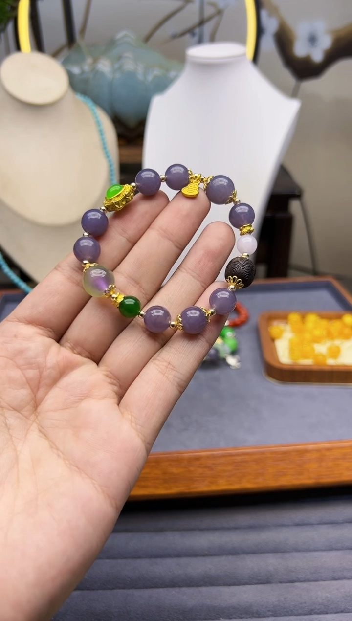 【闪购商品】和田玉手链14K金镶嵌s505`