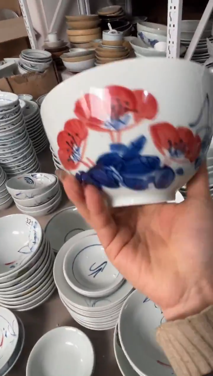 明舟大暇福利牵牛花6寸小足面碗（单只装）