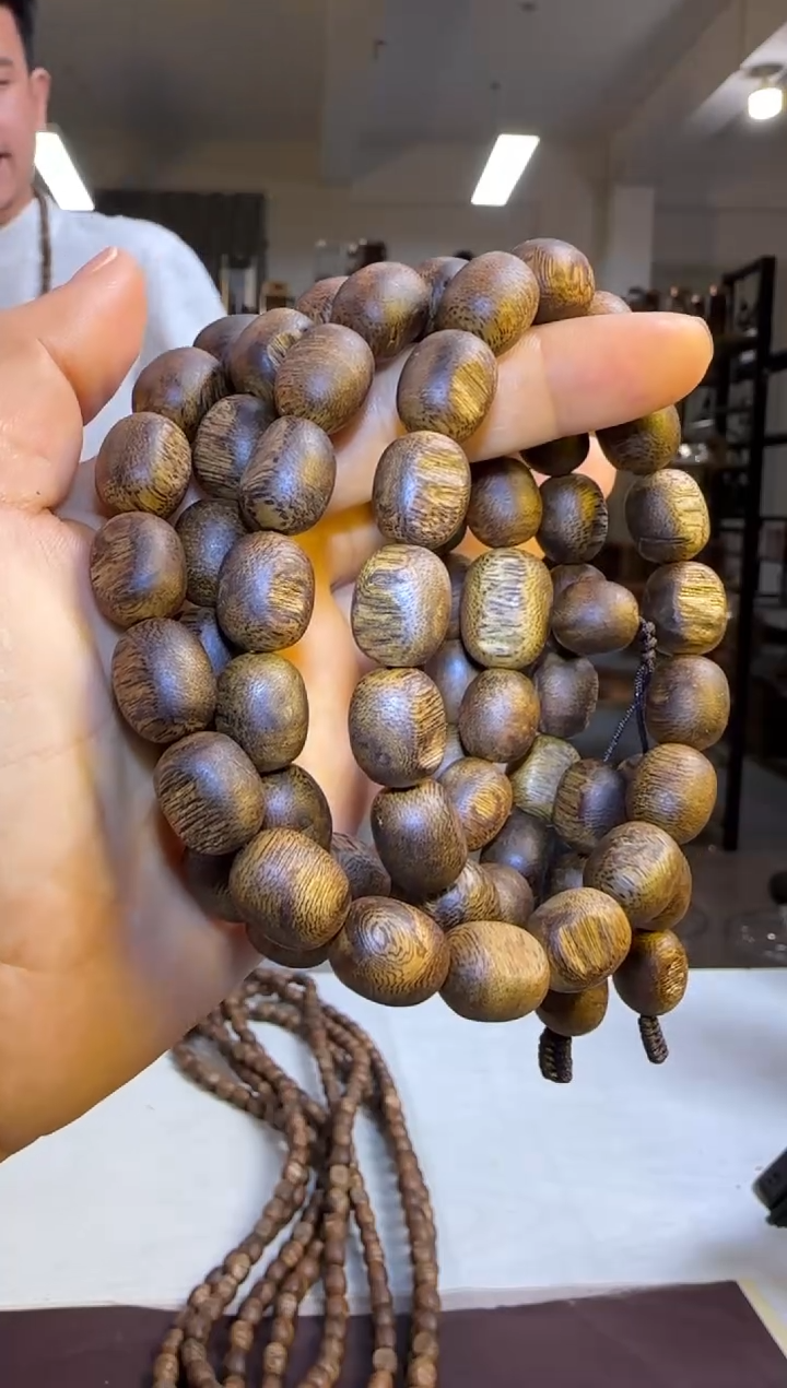 沉香手串99沉国香绿棋沉香张勺子留疤长串43g+多样性发1