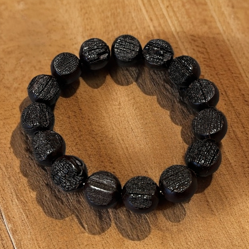 牧木工艺天然雷击木手串牛毛纹文玩手把件礼品