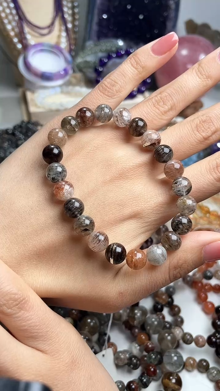 【闪购商品】水晶手链未镶嵌9mm四季千层幽灵手链