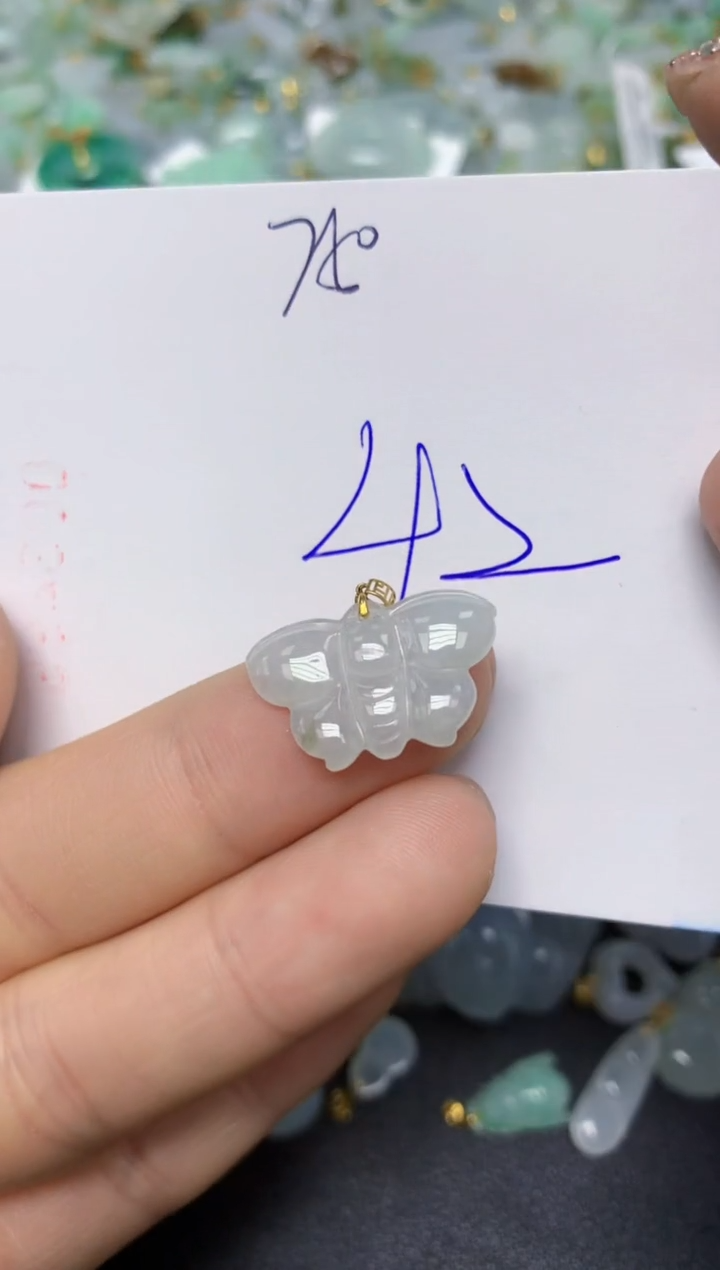 【闪购商品】翡翠挂件18K金镶嵌 天然翡翠A货