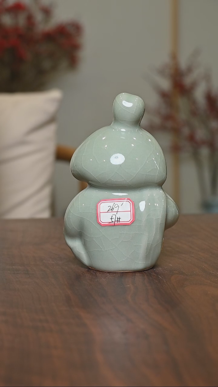 【闪购商品】其他57#贵妃出浴微瑕荷叶青釉 朱家款