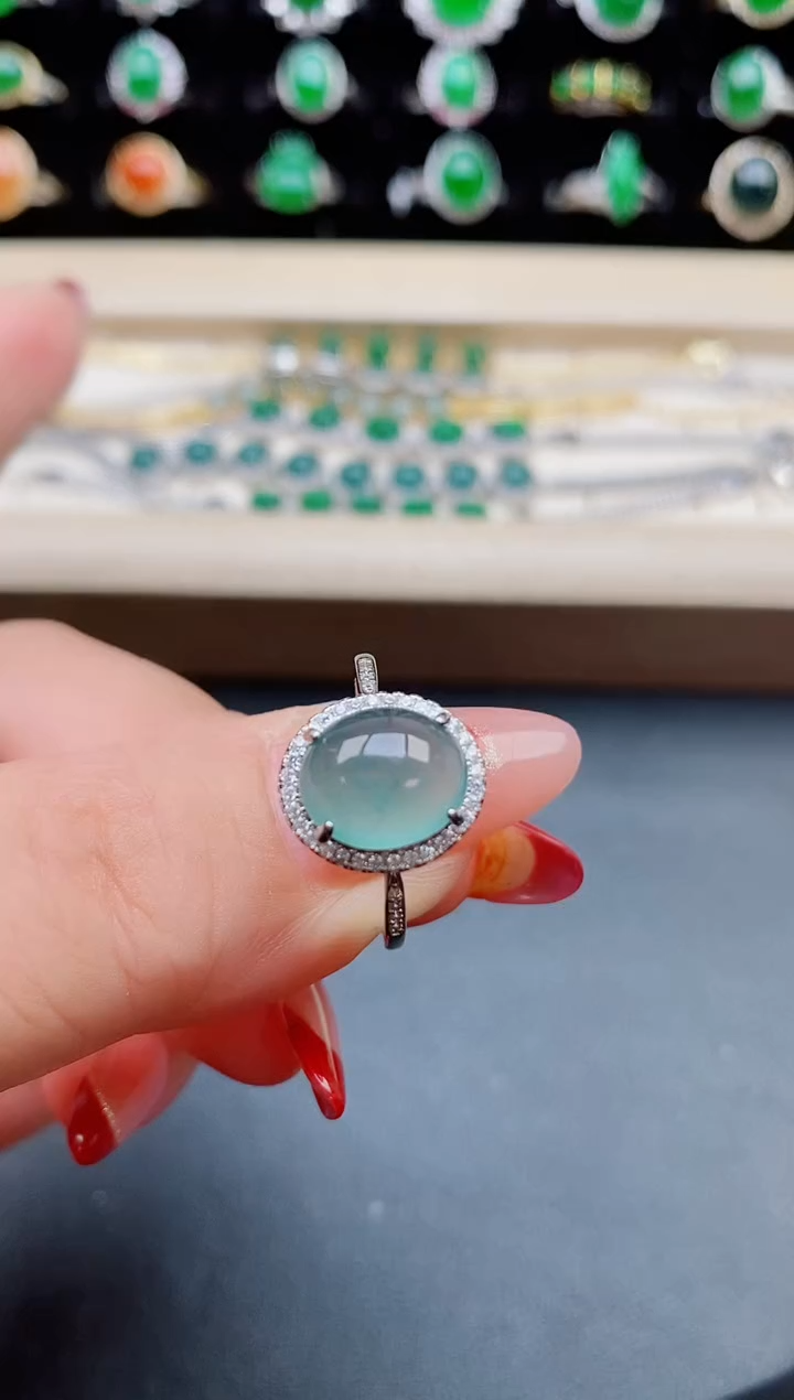 【闪购商品】翡翠戒指银S925镶嵌321321