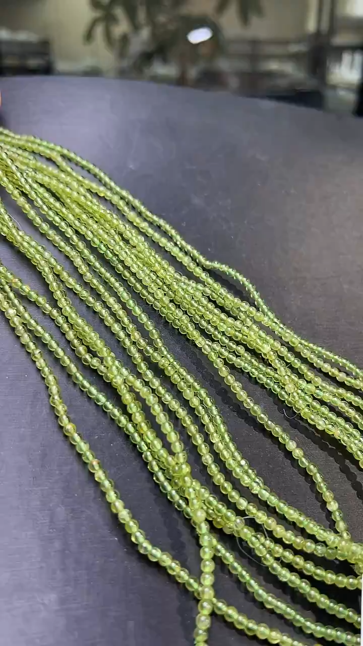 未镶嵌手串橄榄石橄榄石多圈手串3mm+多样性发一 JP57453
