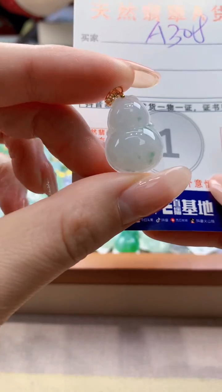 颈饰未镶嵌翡翠天然翡翠挂件  