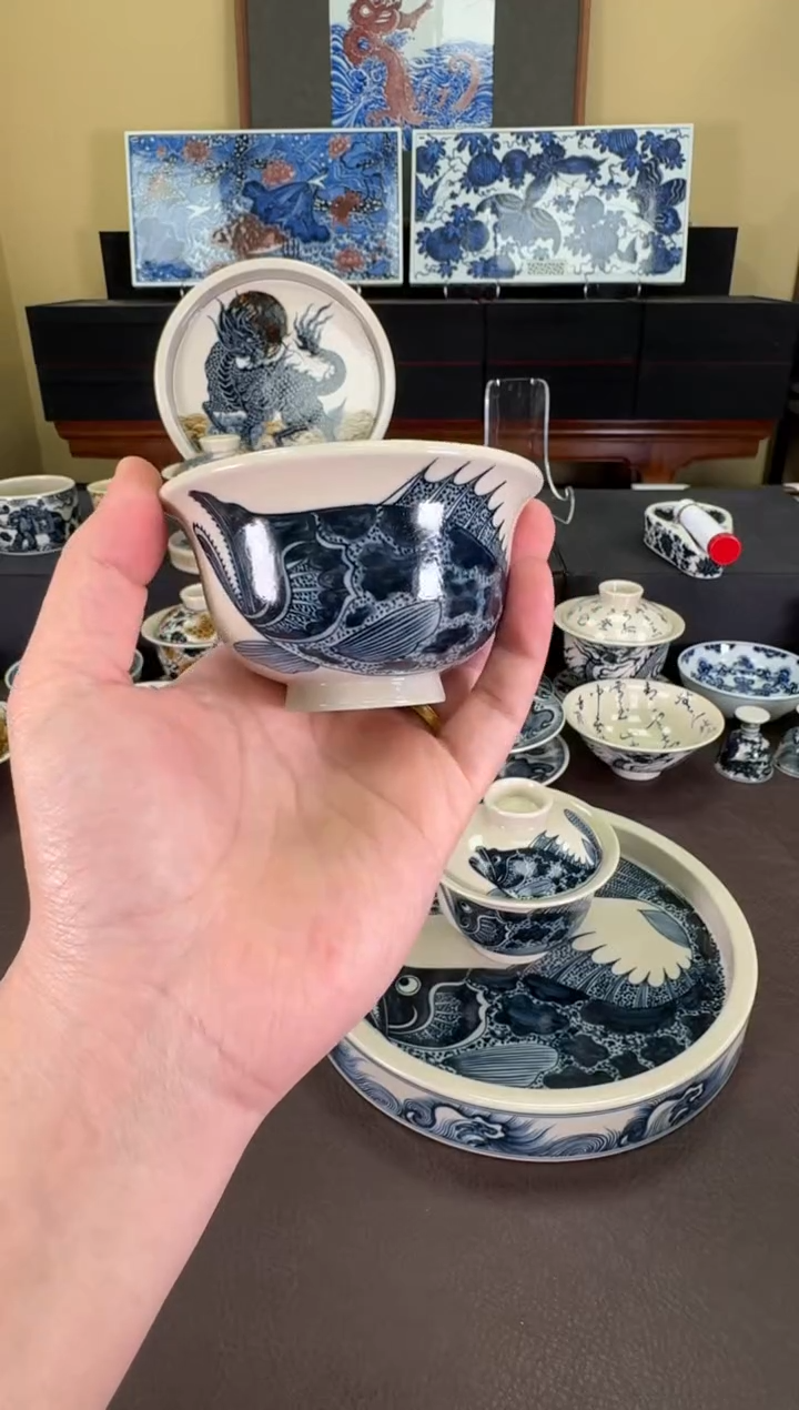 【闪购商品】二号釉大鳜鱼压手杯