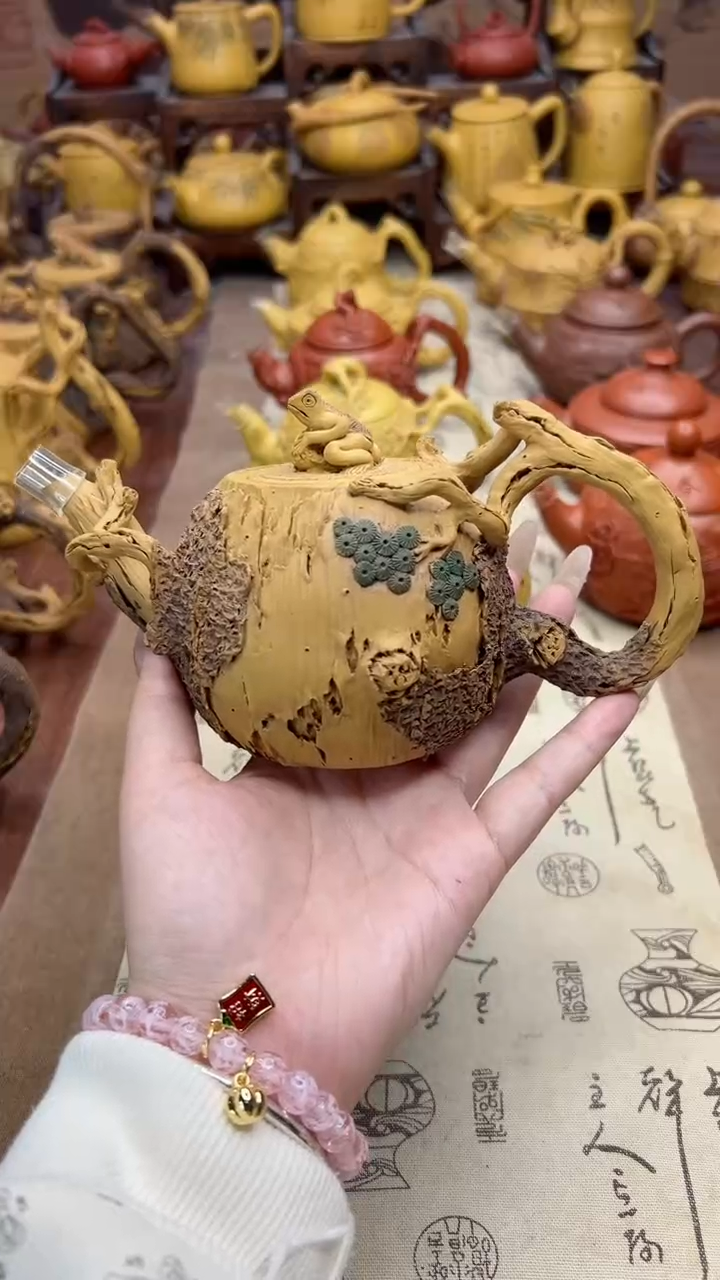 【闪购商品】紫砂茶壶仿木树桩茶壶
