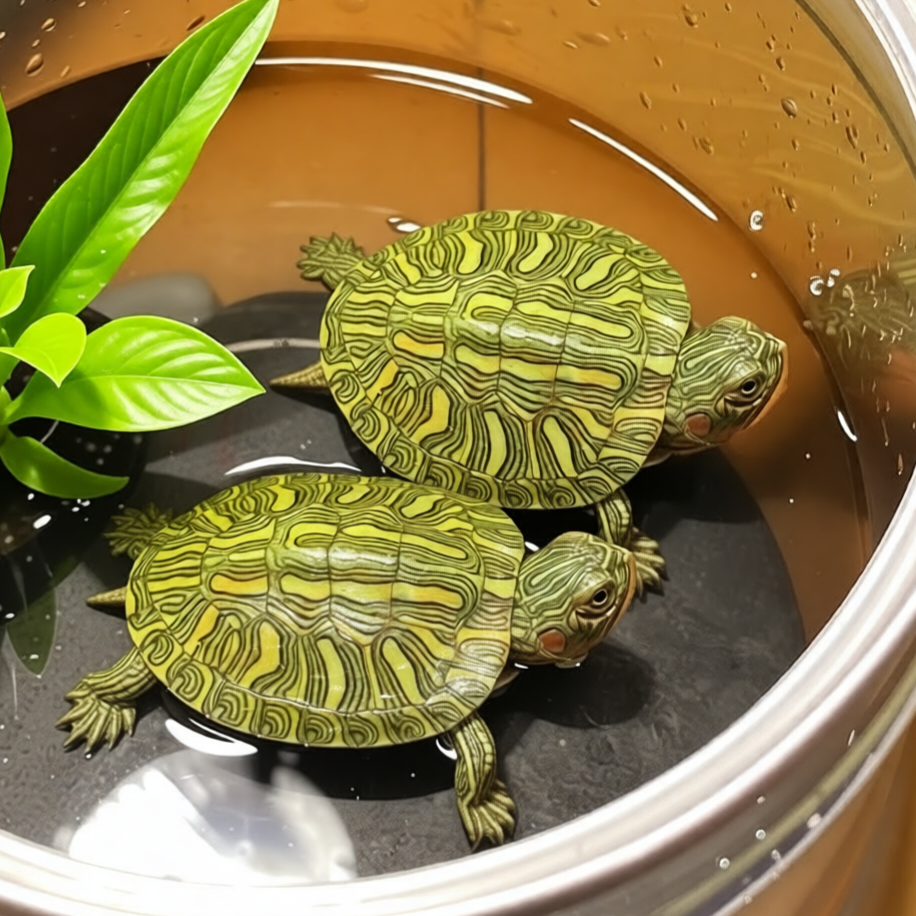 格兰德网红七彩龟苗小龟五彩油彩巴西龟活体水乌龟斑彩观赏宠物龟