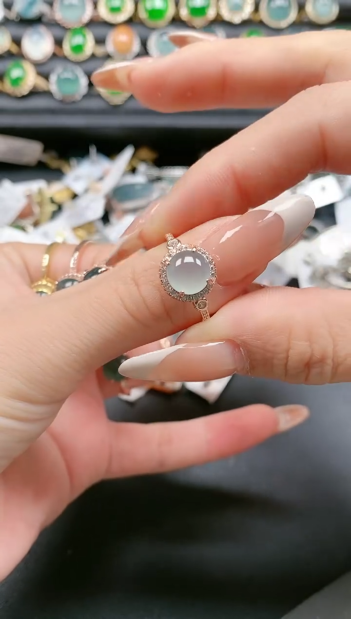 【闪购商品】翡翠戒指银S925镶嵌11111111