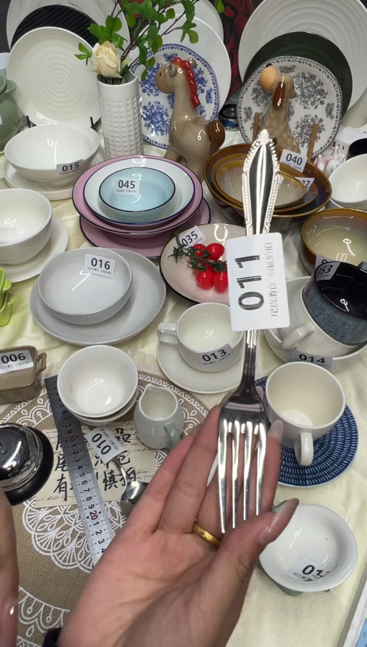 新骨瓷011瑕疵 不锈钢 巴洛克风 叉子