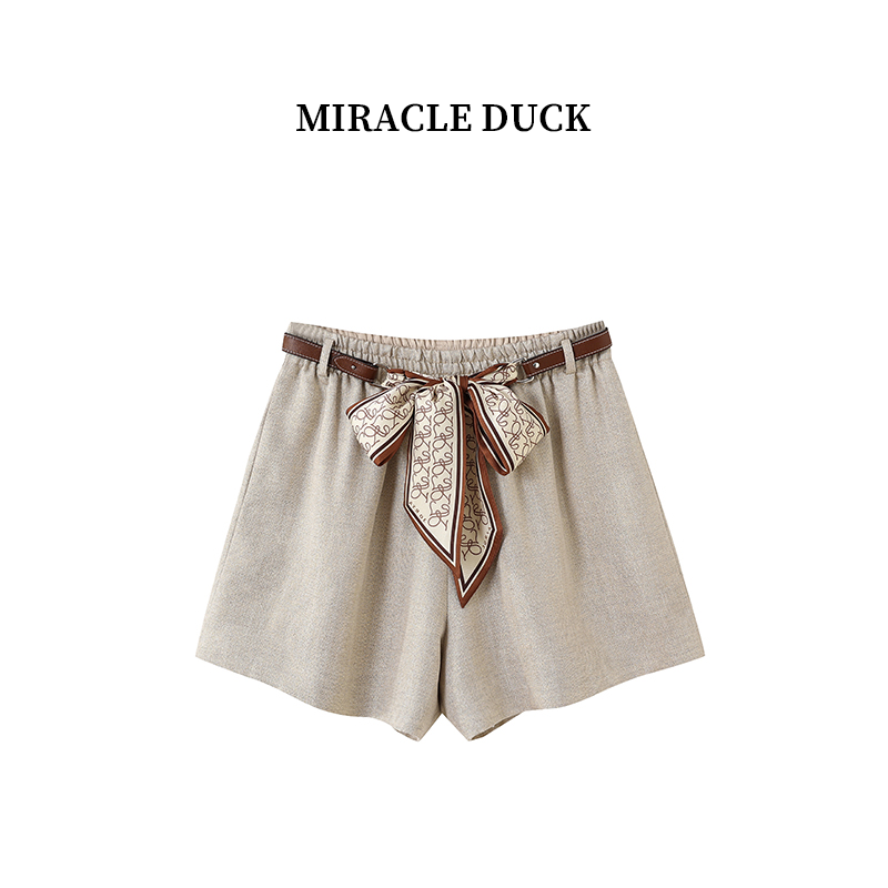 2号【时尚短裤】夏季休闲裤设计师通勤薄款高腰直筒裤短裤C1618