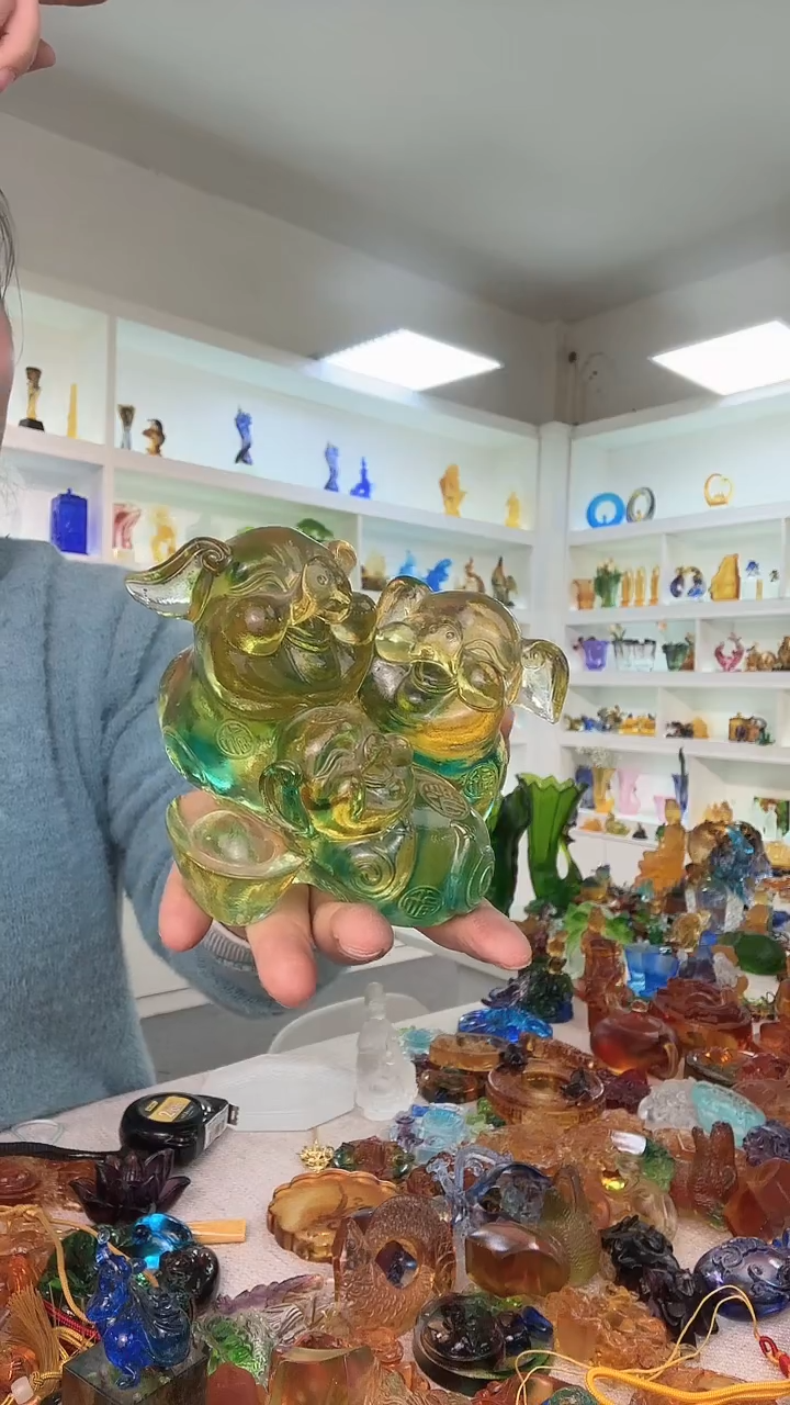 手工艺品琉璃吉祥三宝