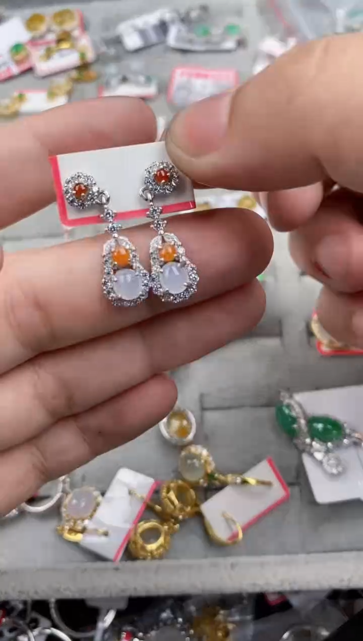 银S925镶嵌戒指翡翠2121   8