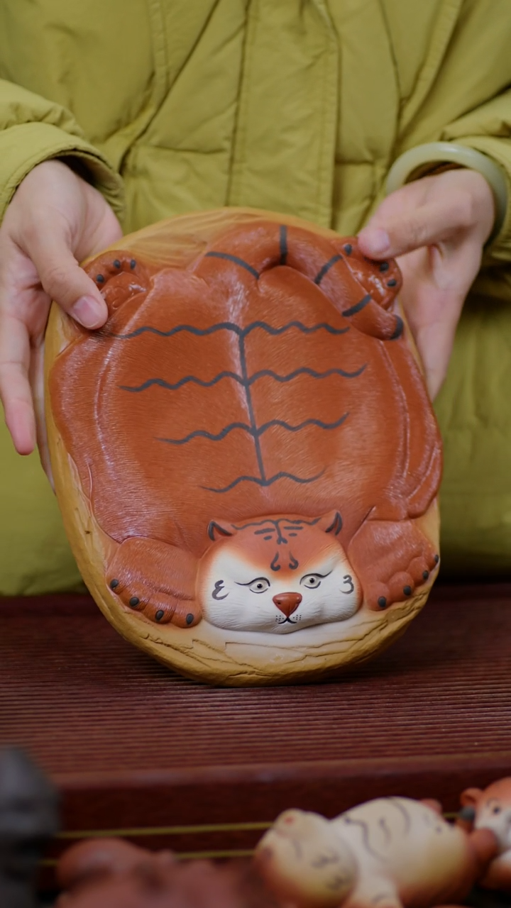 【闪购商品】紫砂茶宠虎皮壶承