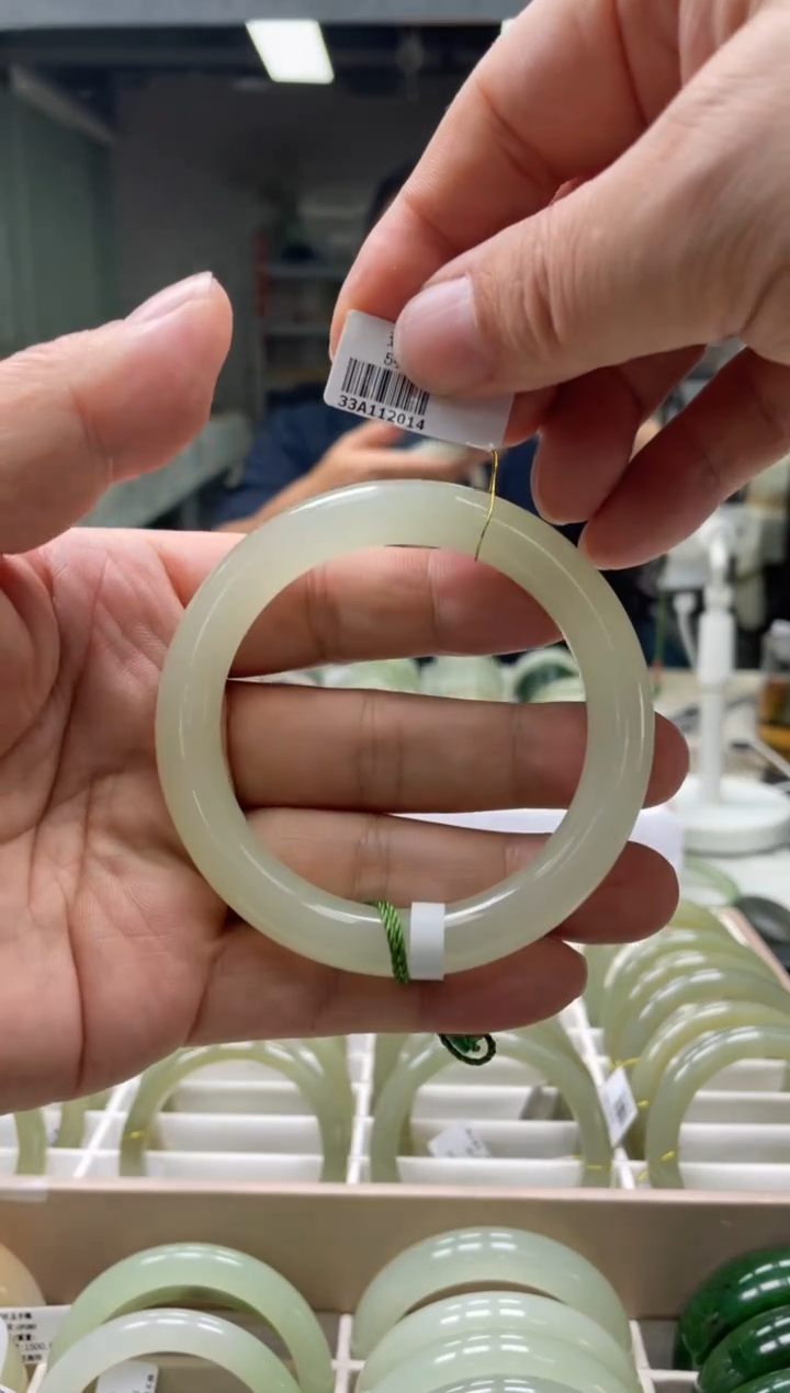 【闪购商品】和田玉手镯未镶嵌编码 2014圈口58-59