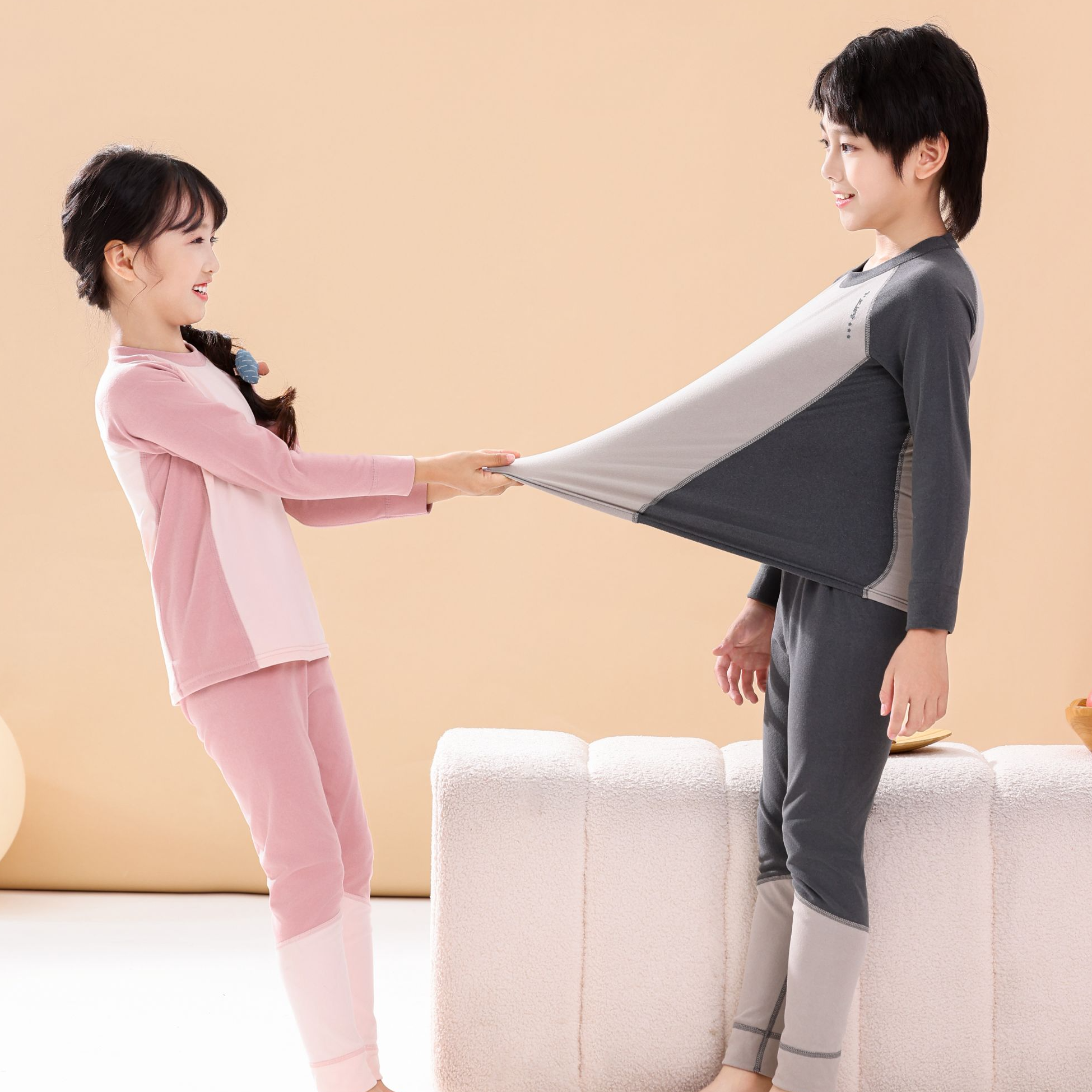 7A抗菌儿童秋衣秋裤套装居家休闲保暖秋衣裤中大童保暖内衣秋冬