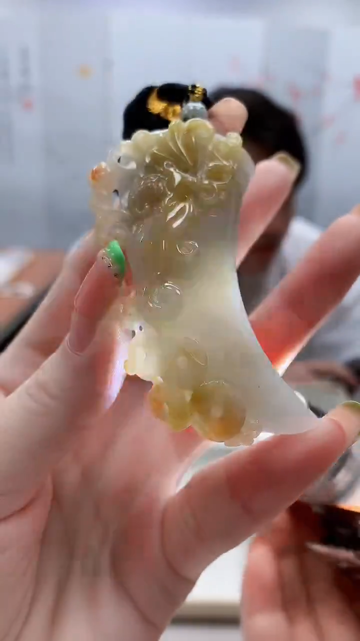 未镶嵌定制翡翠5060ry-毛货挂件97