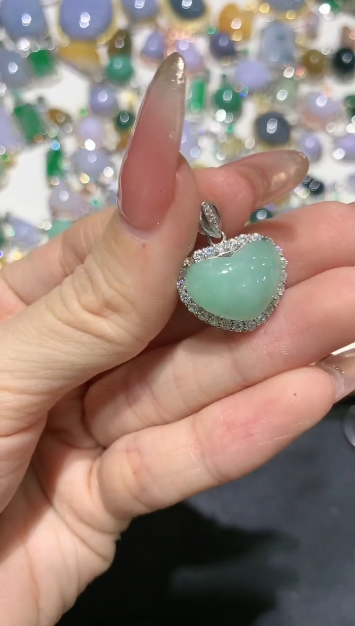 【闪购商品】翡翠吊坠(不含链)银S925镶嵌团购48