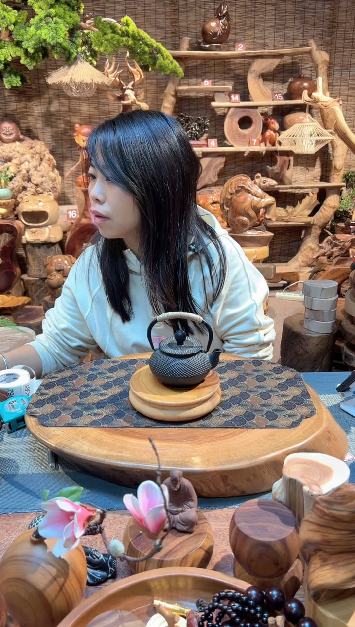 木   香樟木-正圆边壶承   