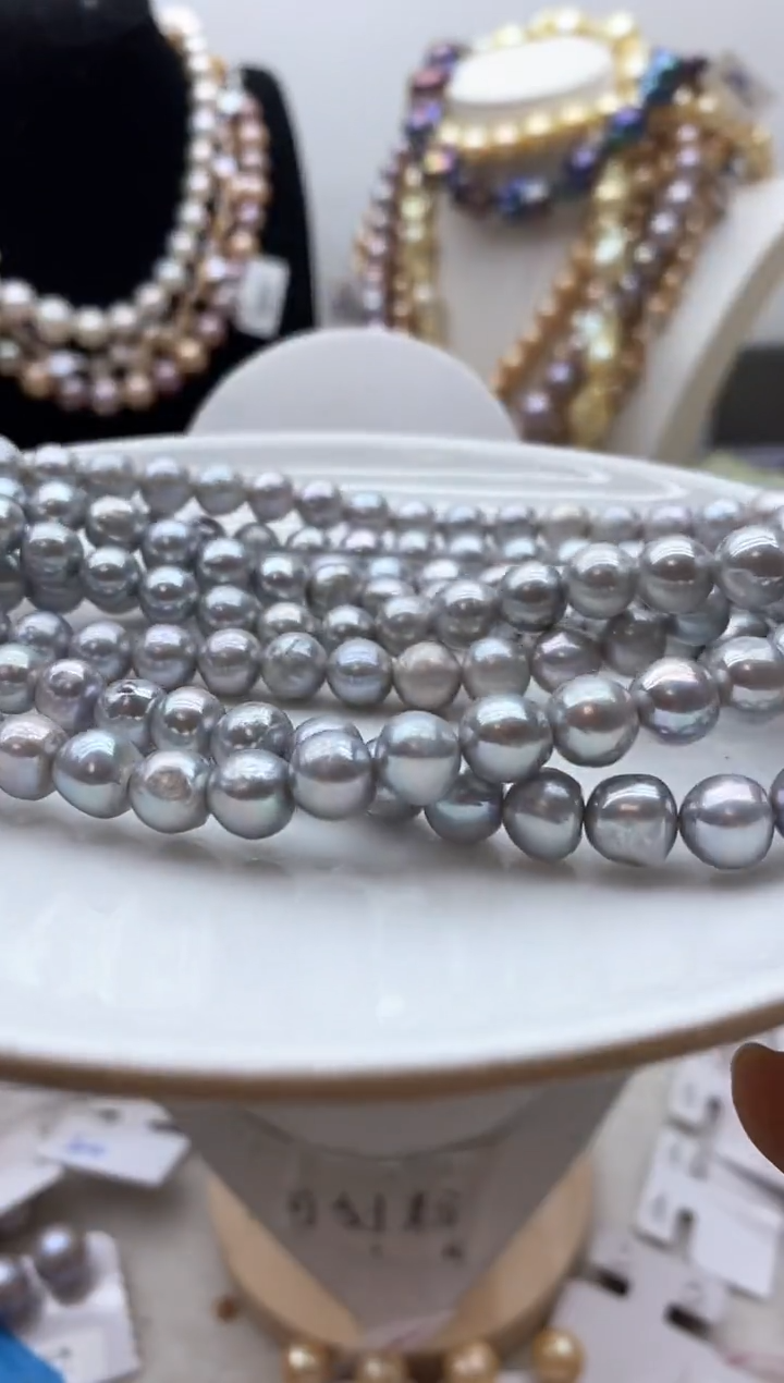 【闪购商品】淡水珍珠颈饰钛钢152