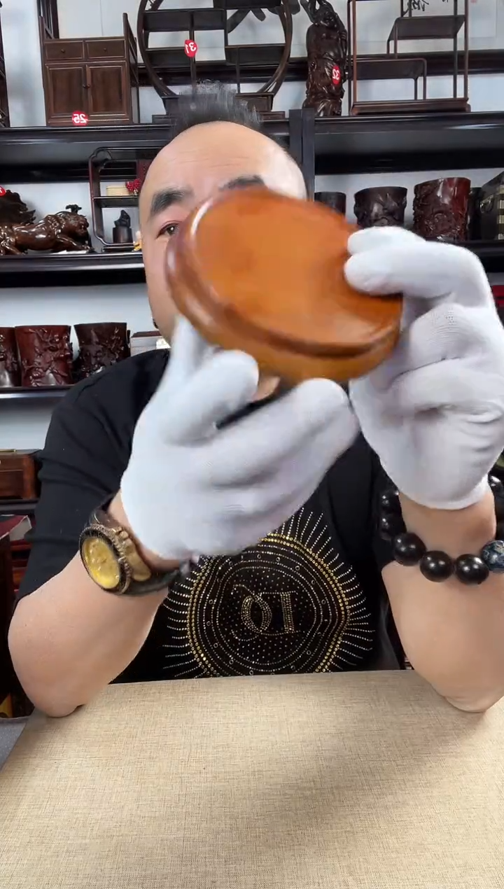 木老李红木工艺品黄圆