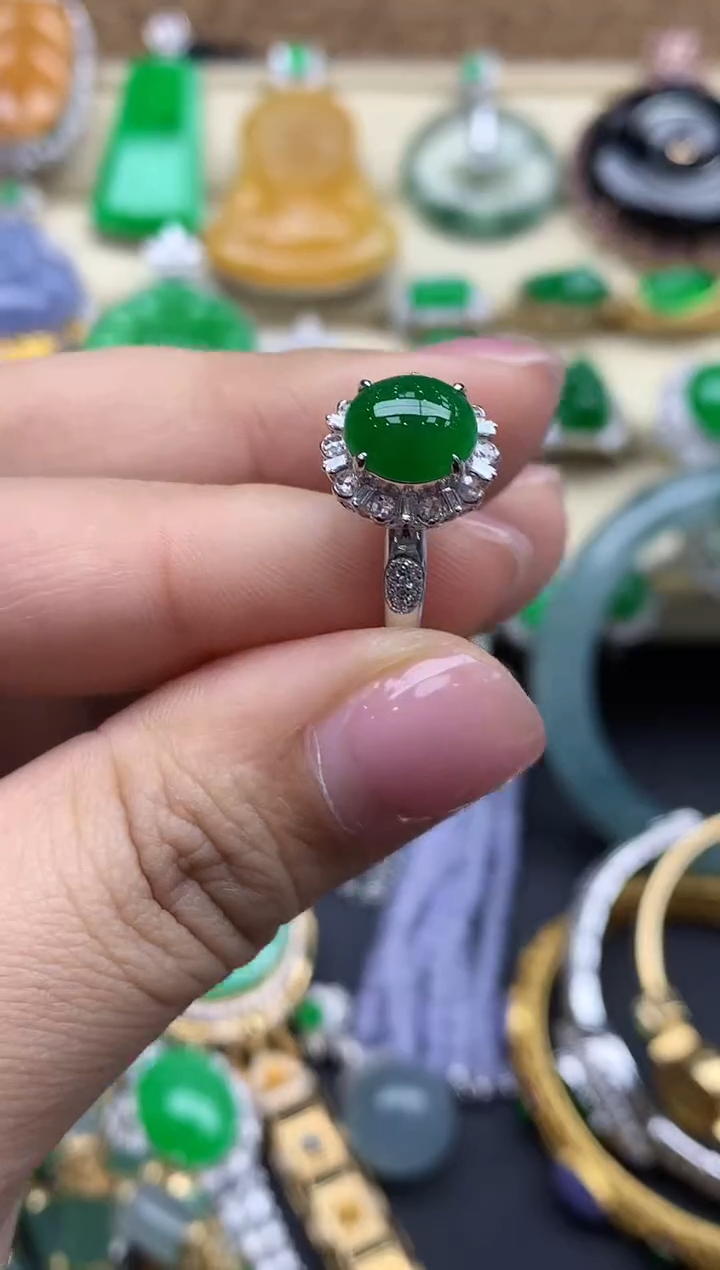 【闪购商品】翡翠戒指18K金镶嵌598-中国好珍宝