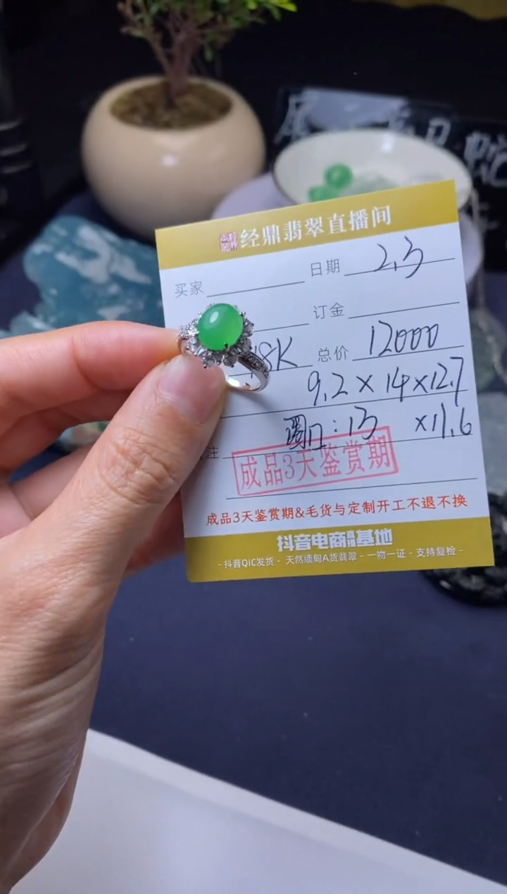 【闪购商品】翡翠颈饰18K金镶嵌挂饰