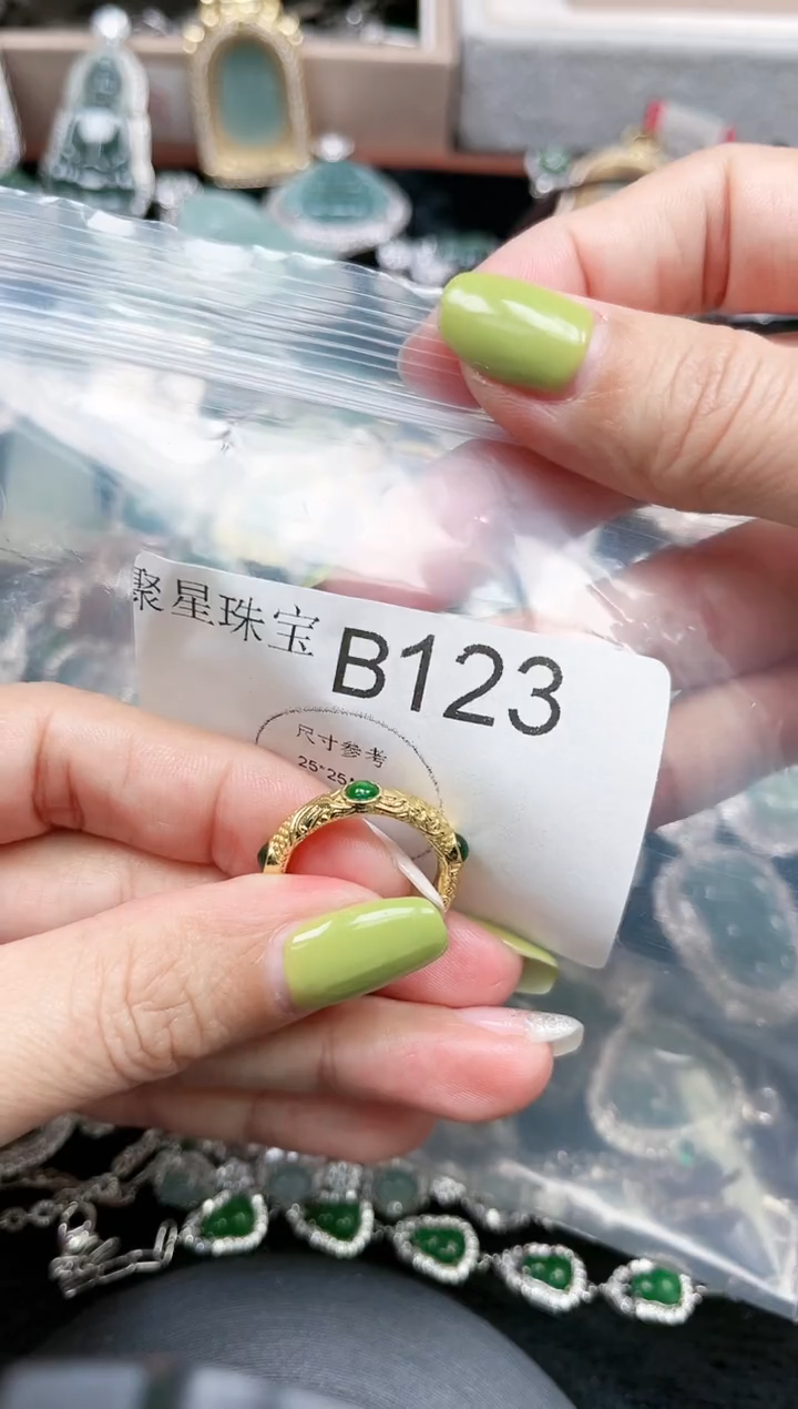 【闪购商品】翡翠颈饰未镶嵌赠皮绳123