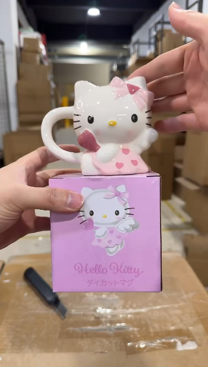 瓷片原盒kt猫天使杯杯杯