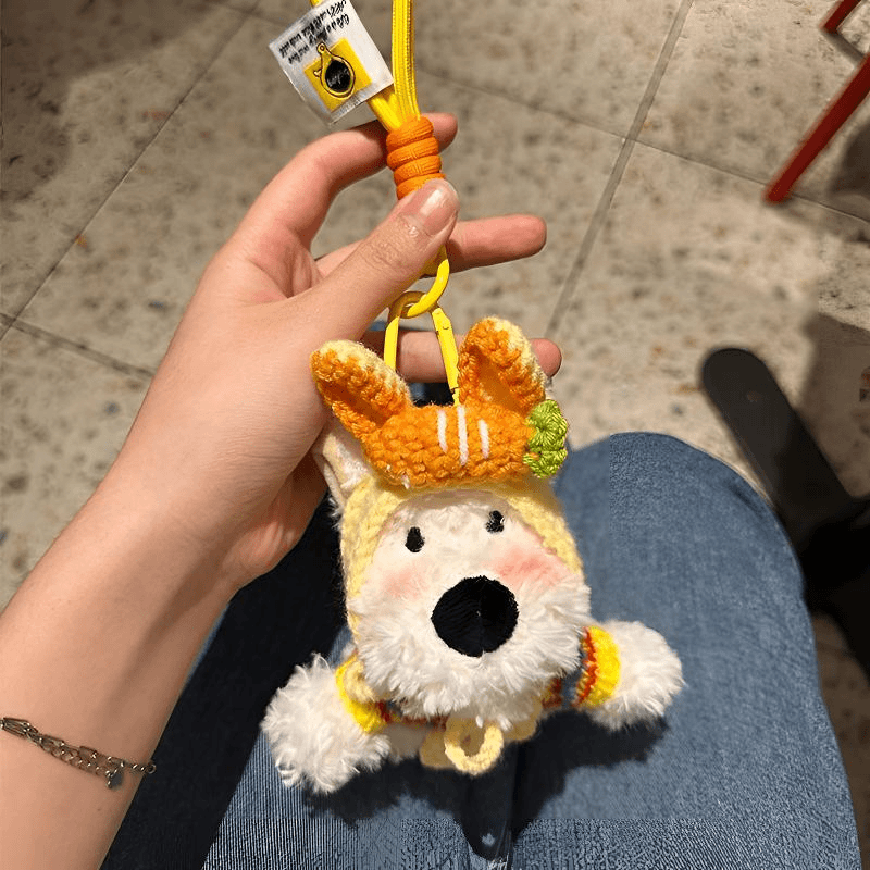 西高地小狗毛绒挂件可爱挂件卡通闺蜜潦草狗狗钥匙扣礼物挂饰玩偶