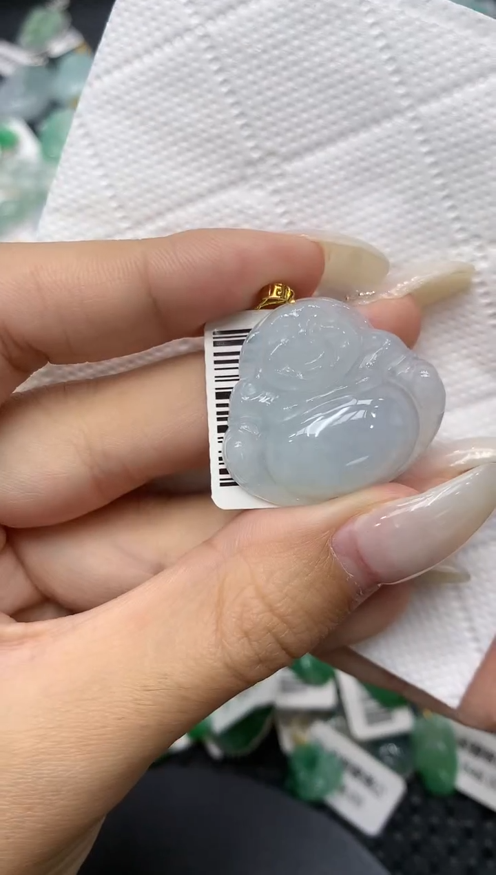 颈饰18K金镶嵌翡翠11111111111