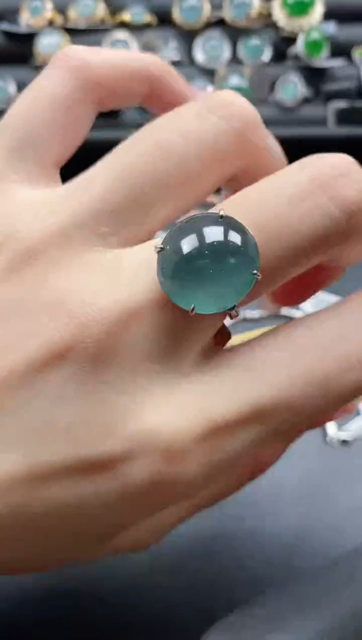 【闪购商品】翡翠戒指银S925镶嵌1111