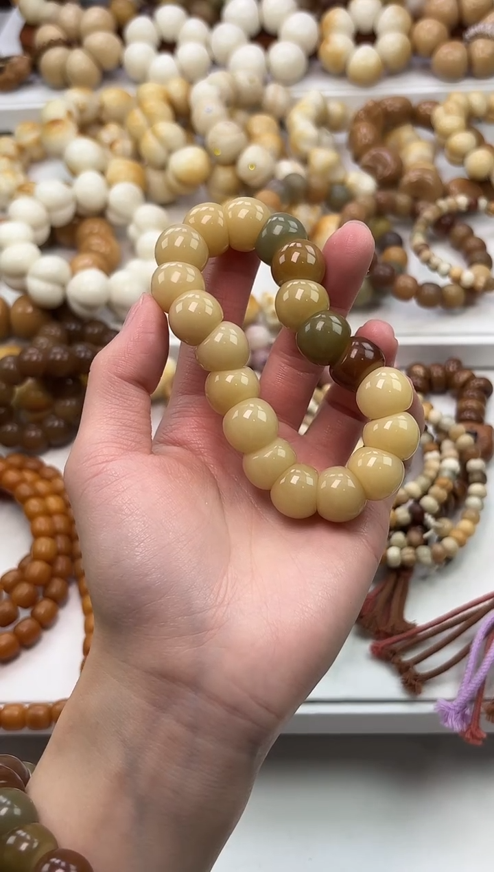 手串菩提根/象牙果e44糖炒栗子玉化蒜瓣大肠15mm手串