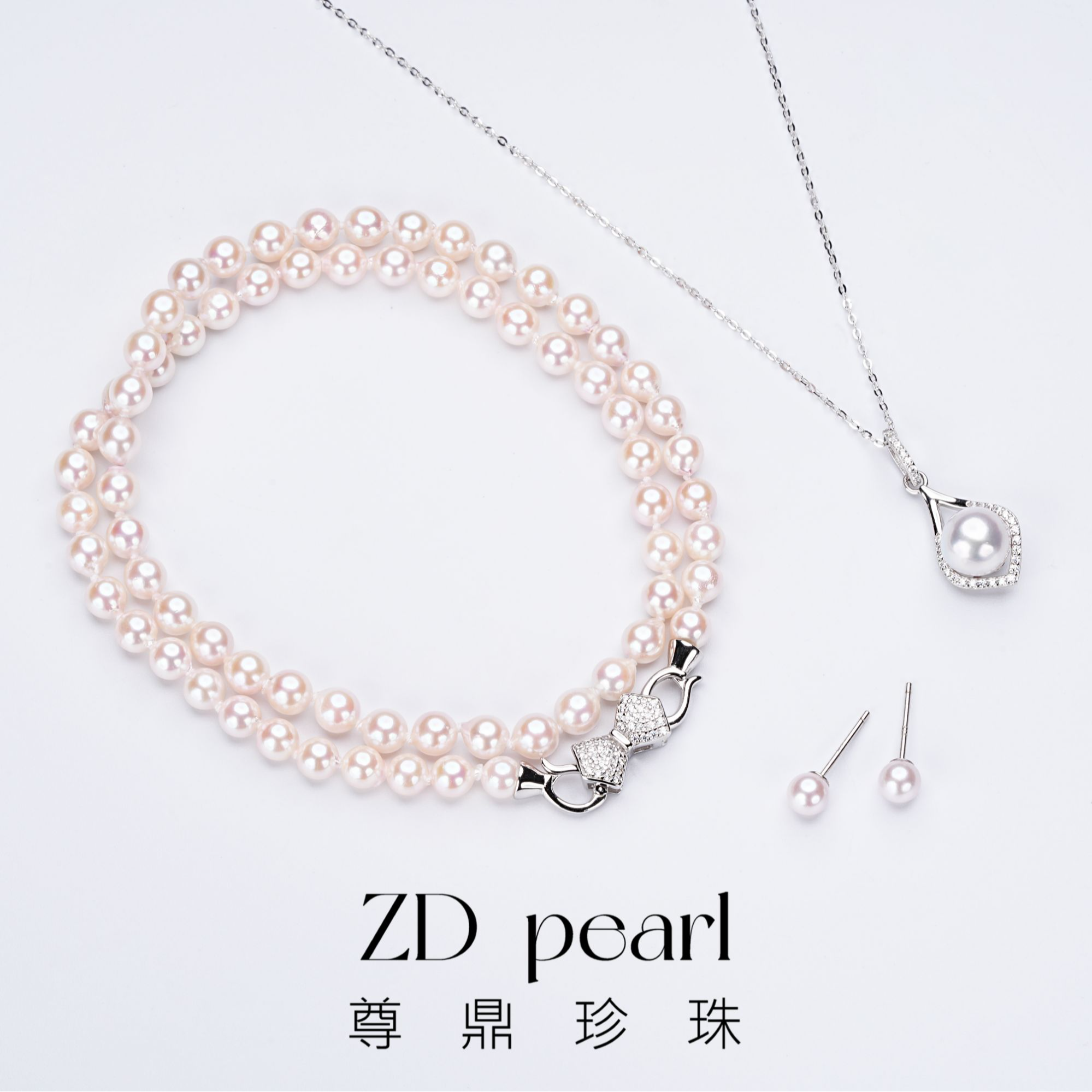 【TNS】尊鼎珍珠-[纪念日]S925银海水珍珠akoya套装-5-6mm/8-9mm