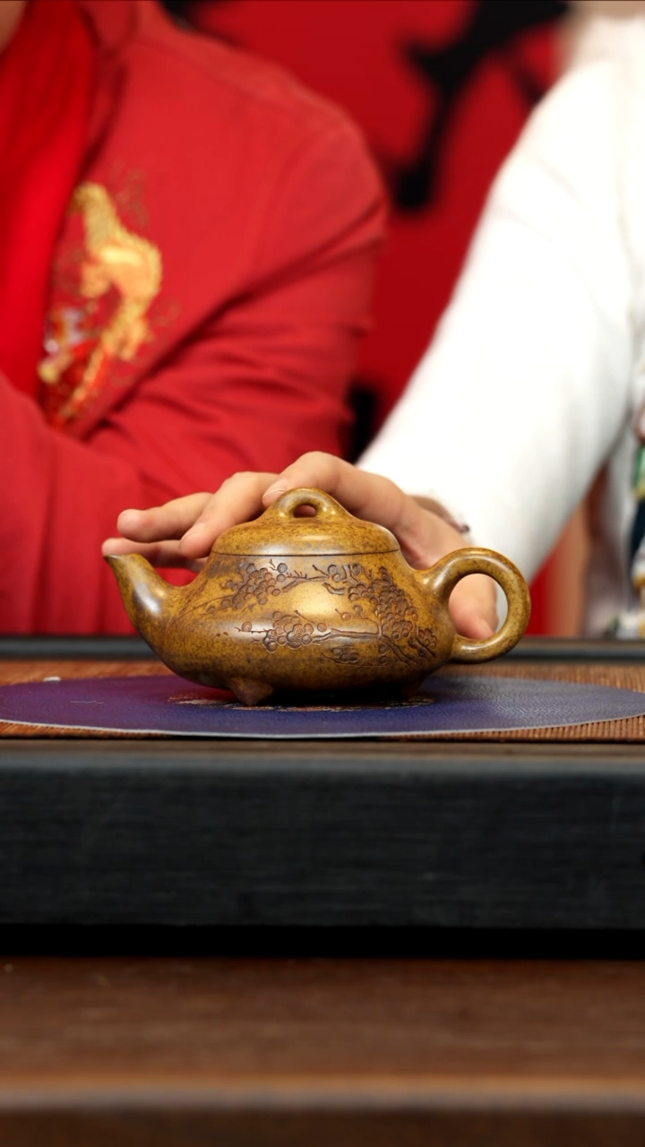 【闪购商品】紫砂茶壶CLQ 隧道窑 汉棠石瓢 