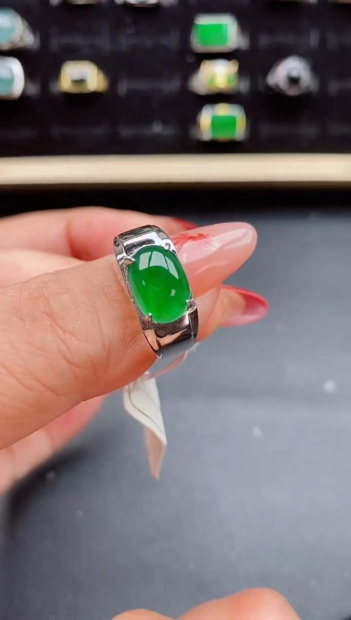 【闪购商品】翡翠戒指银S925镶嵌8505805