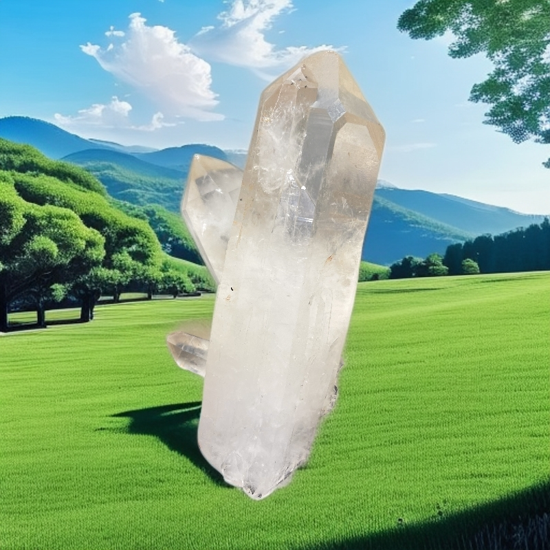 天然白水晶晶簇原石家居办公用的水晶摆件家居装饰玄关消磁五行