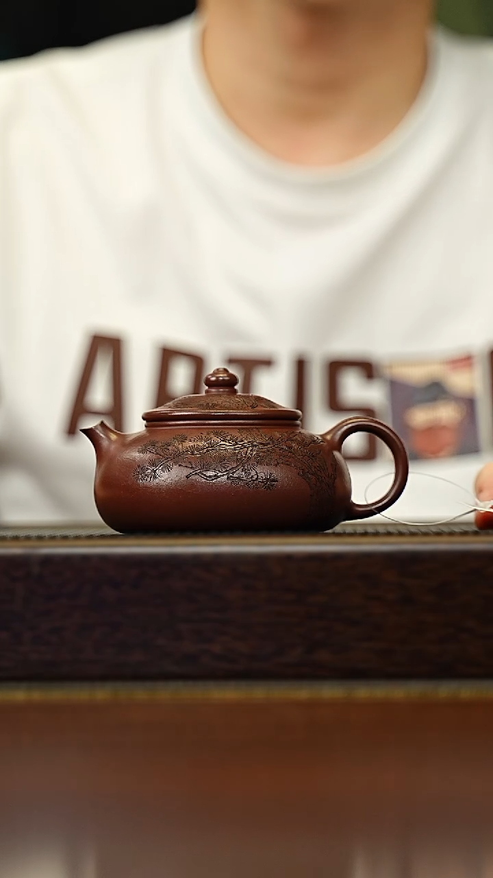 茶壶紫砂宜兴原矿 手工 紫砂壶容量210CC