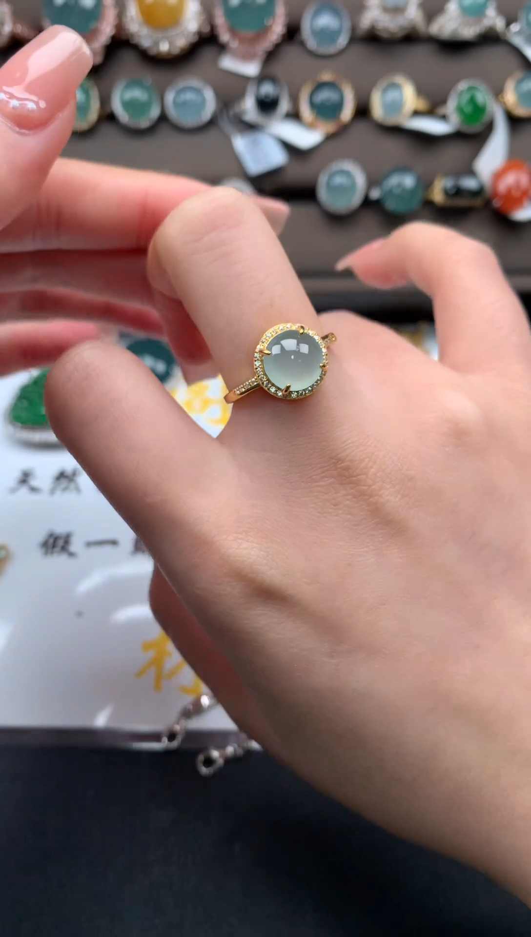 【闪购商品】翡翠戒指银S925镶嵌52141