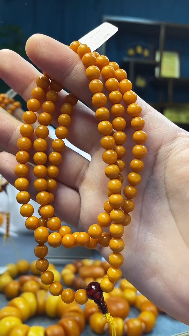 未镶嵌项链琥珀蜜蜡圆珠佛珠