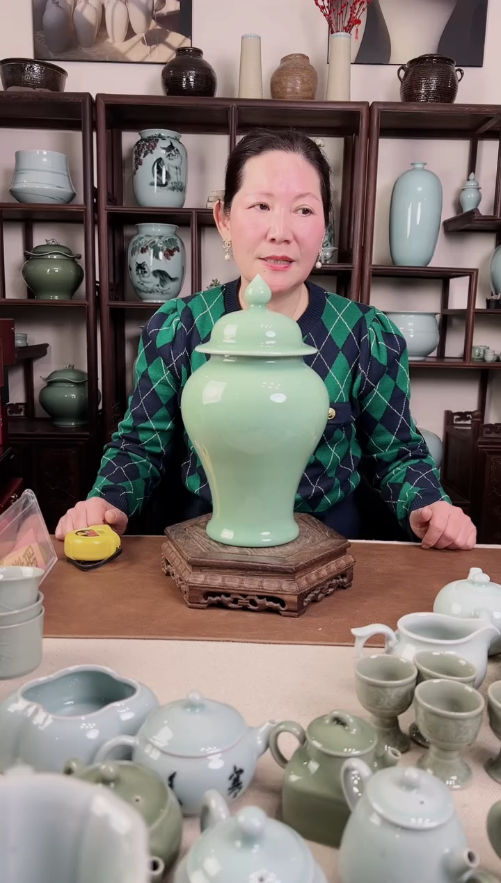 【闪购商品】杯纯手工 梅青 将军罐B