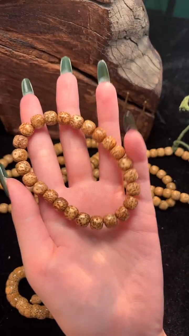 手串星月菩提精工级浅珀福利款桶珠手串9*8