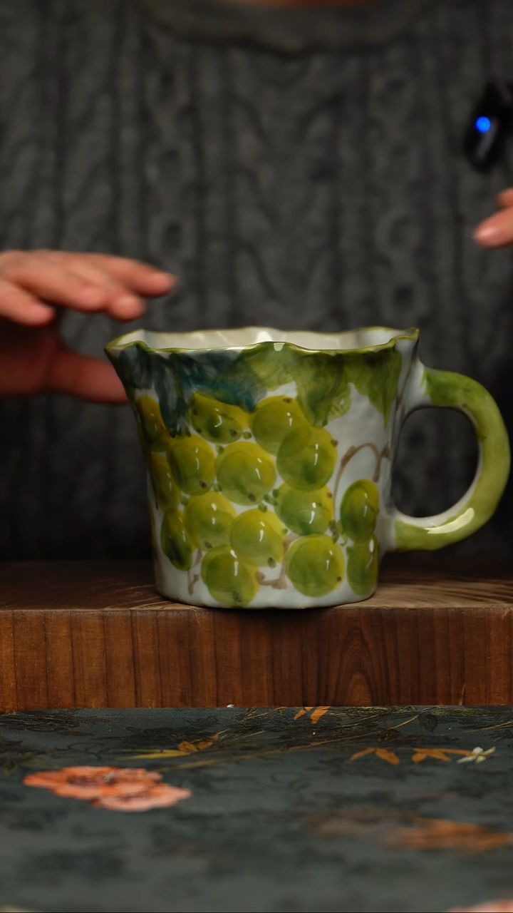 瓷片釉下彩手工手绘同款