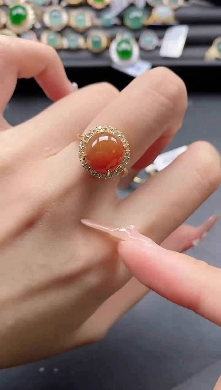 【闪购商品】翡翠戒指银S925镶嵌1111